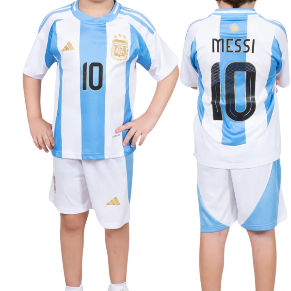 Argentina Home Messi Kids Kit 2024 2025