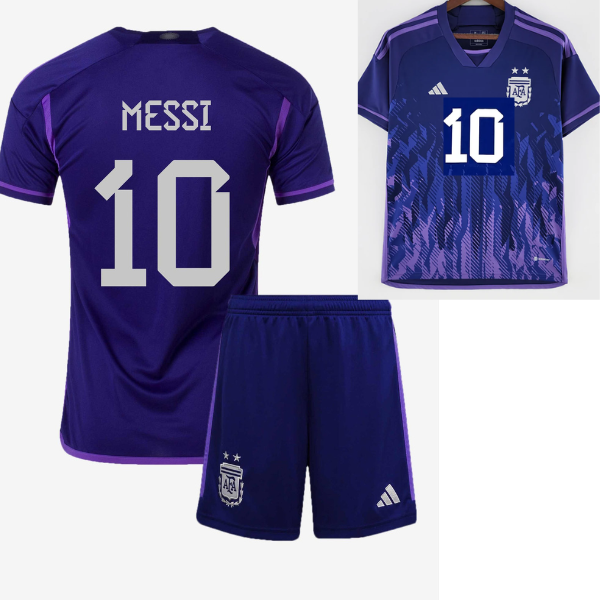 Argentina Away Purple Jersey - Messi # 10 (Size 12 Kids)